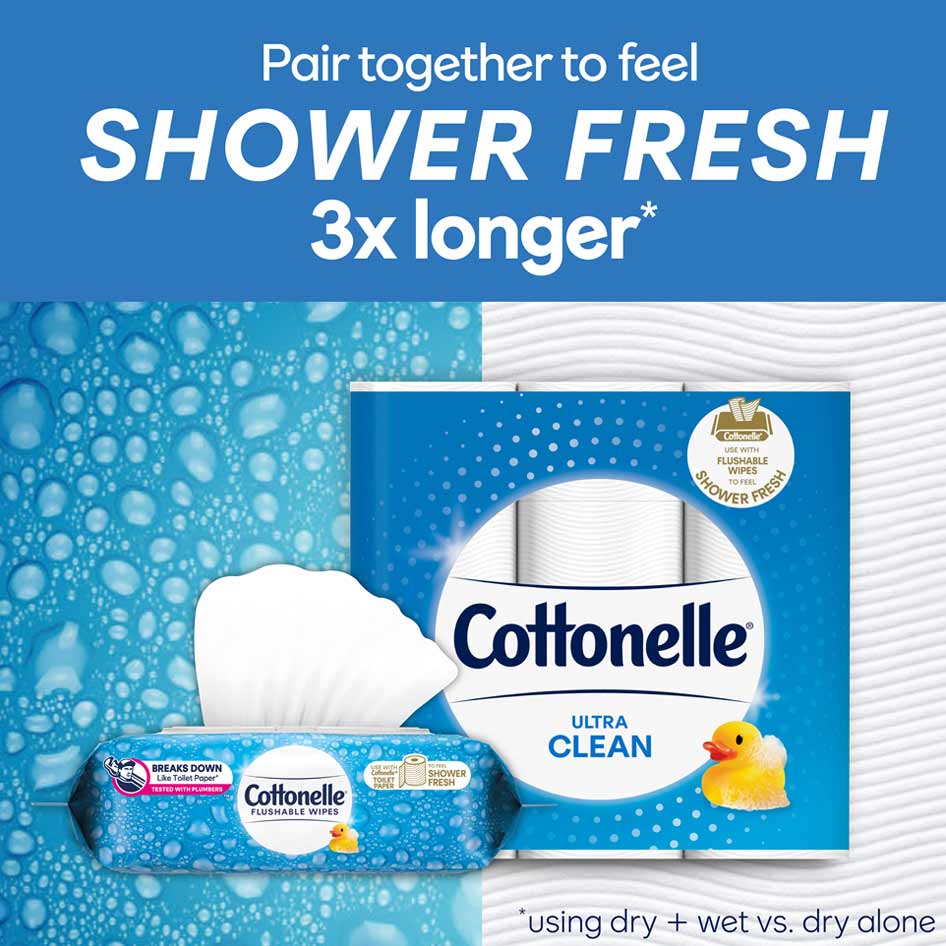 1 Case 10 Packs Details about   Cottonelle Fresh Care Flushable Wipes 560 Wipes 