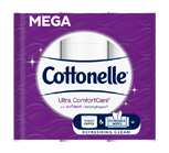 Ultra ComfortCare Toilet Paper Mega Rolls are available in 12 packs.